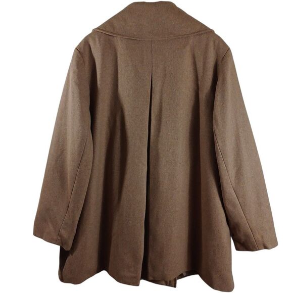 NWT Ava & Viv Camel Wool Blend Peacoat 4X Double Breasted Classic Winter Coat - Picture 6 of 10